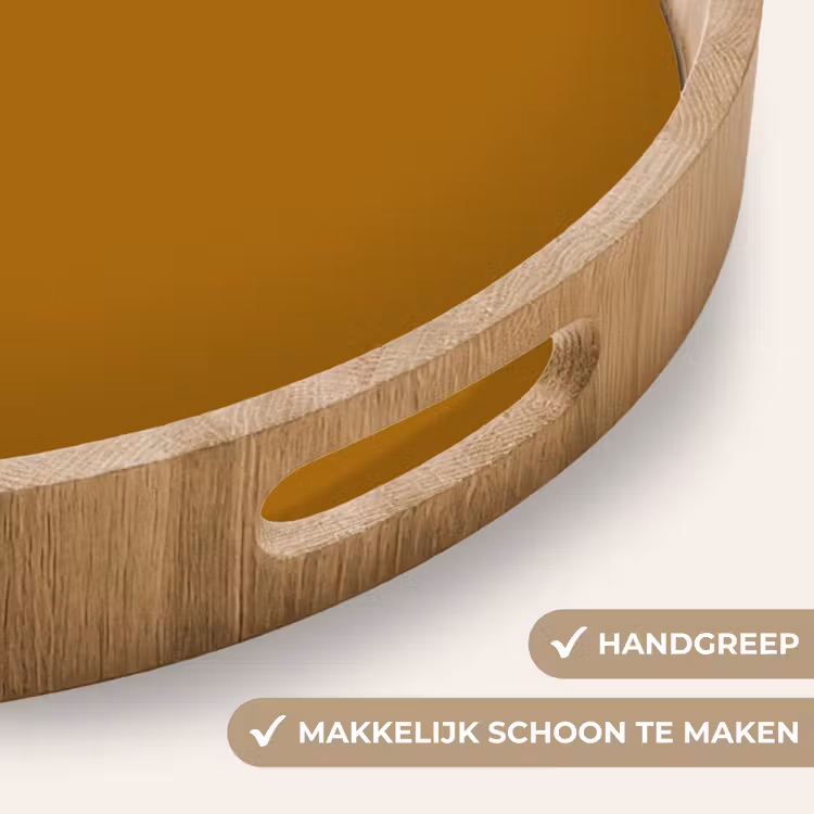 Ocre - Gold - Geel Dienblad Rond middel 914 -USP_HandgreepNL