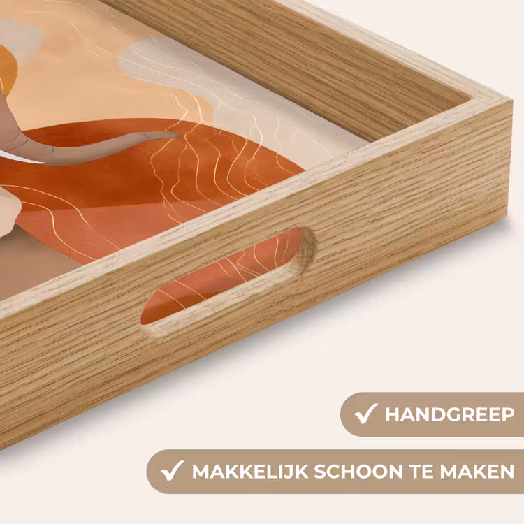Olifanten - Oranje - Abstract Dienblad Rechthoek middel -USP_HandgreepNL