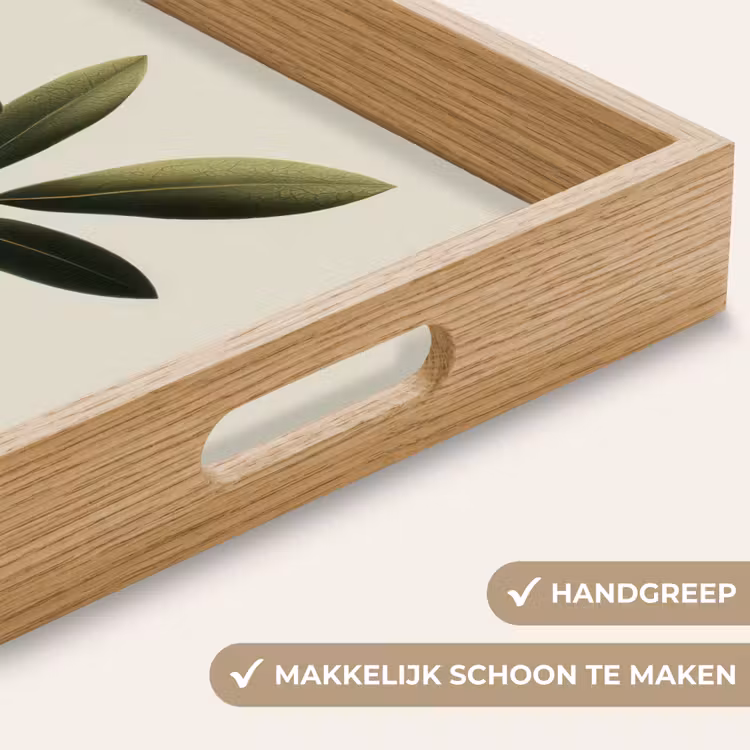 Olijftak - Donkergroen - Olijven Dienblad Rechthoek middel -USP_HandgreepNL