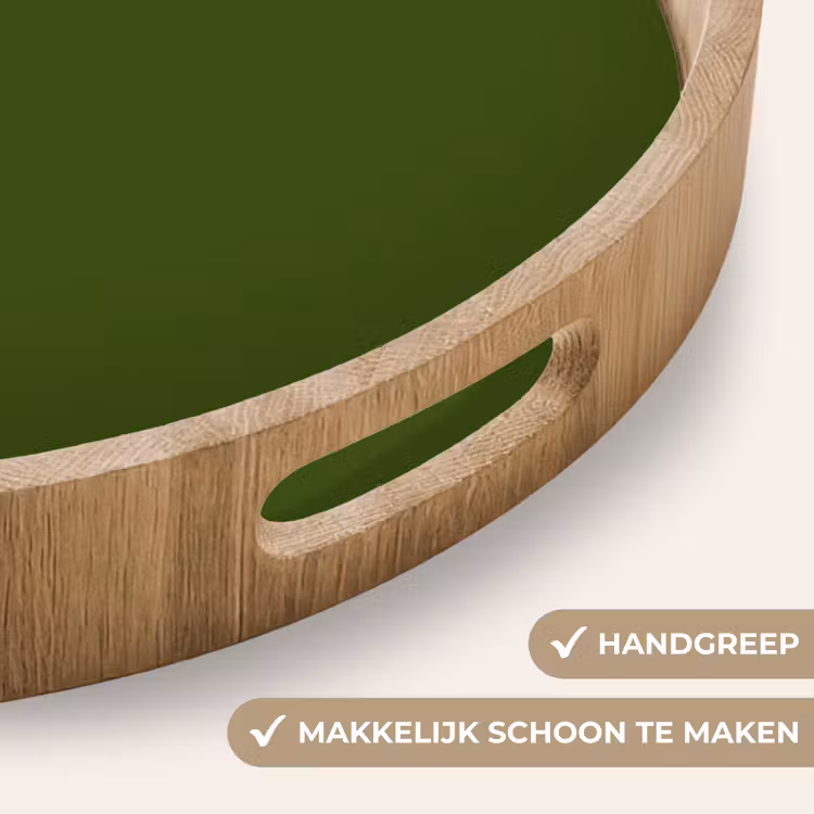Olive - Drab - Groen Dienblad Rond middel 914 -USP_HandgreepNL
