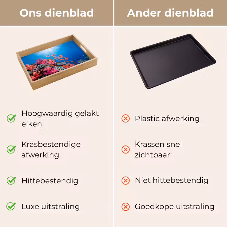 Onderwater - Koraalrif - Vissen - Oceaan - Natuur Dienblad Rechthoek middel -USP_VergelijkingNL