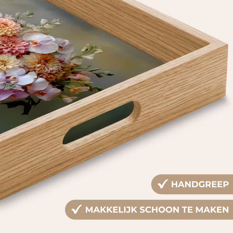 Orchidee - Boeket - Vaas - Bloemen Dienblad Rechthoek middel -USP_HandgreepNL