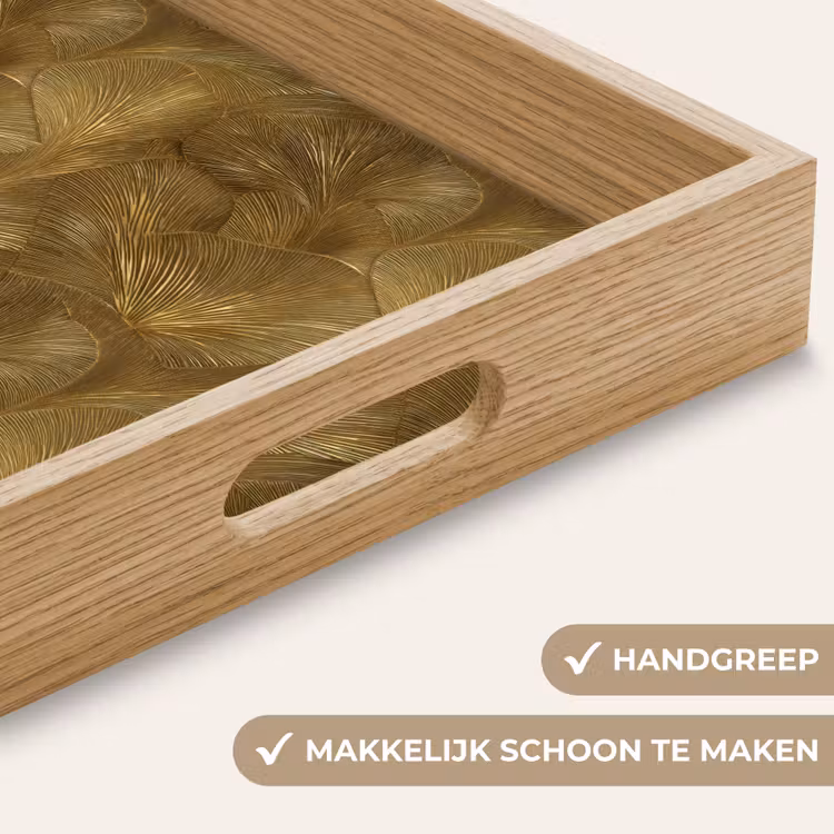Organisch - Lijnen - Goud Dienblad Rechthoek middel 911 -USP_HandgreepNL