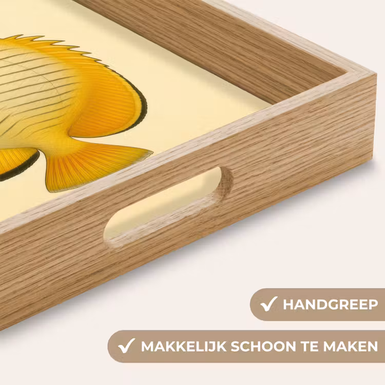Ovaal - Vis - Geel - Schubben Dienblad Rechthoek middel -USP_HandgreepNL