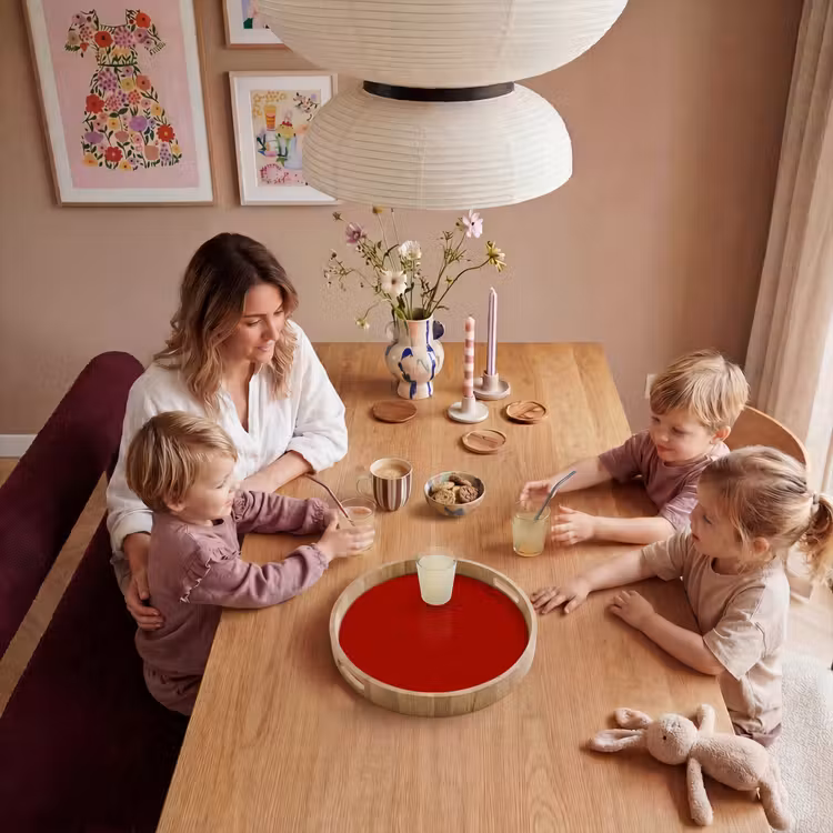 Oxblood - Maroon - Rood Dienblad Rond middel 914 -sfeer4