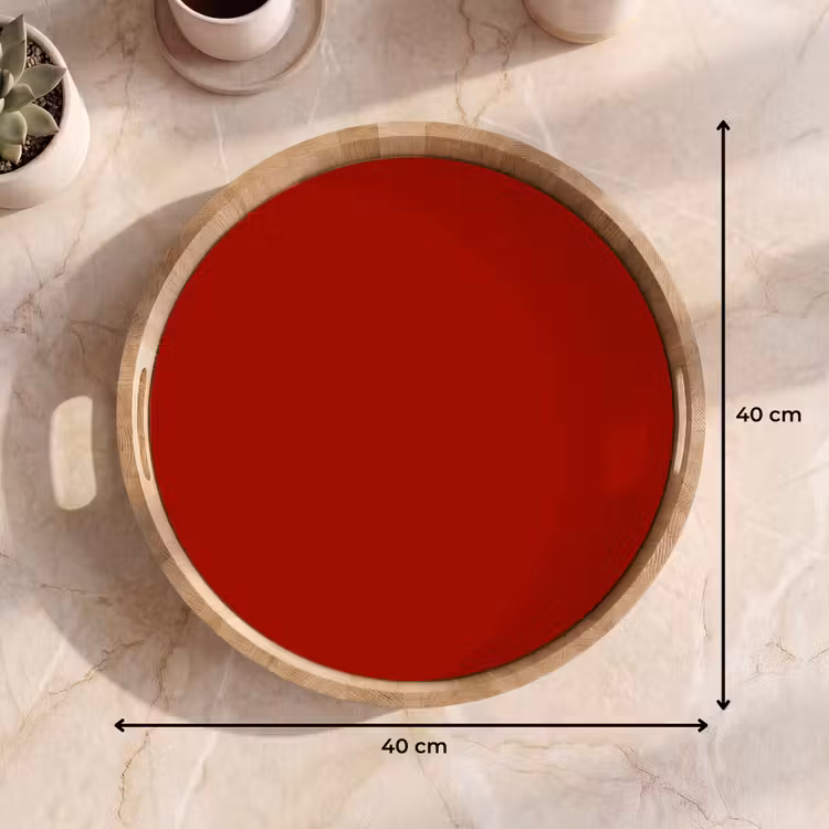 Oxblood - Maroon - Rood Dienblad Rond middel 914 -USP_Formaat