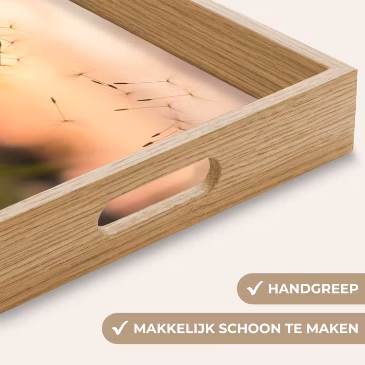 Paardenbloem - Zonsondergang - Veld Dienblad Rechthoek middel -USP_HandgreepNL