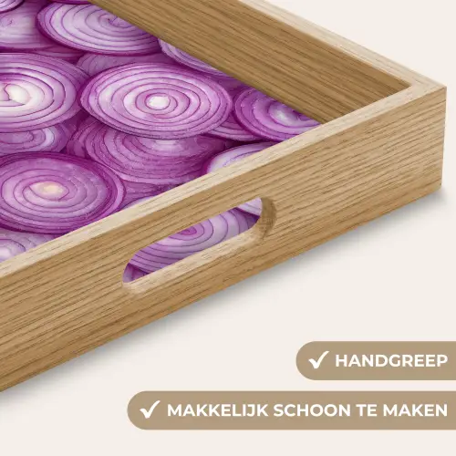 Paars - Uien - Close up Dienblad Rechthoek middel -USP_HandgreepNL