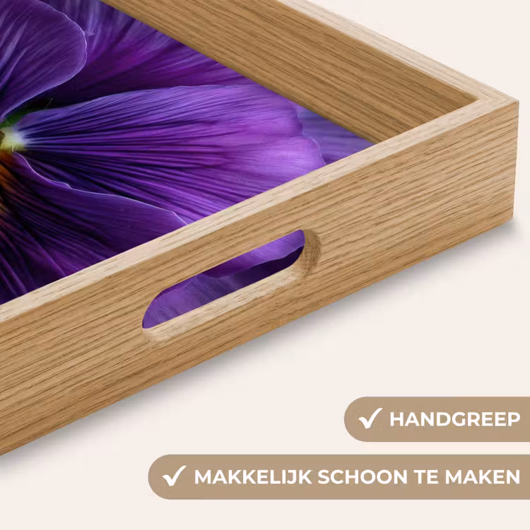 Paars - Viool - Diepte Dienblad Rechthoek middel -USP_HandgreepNL