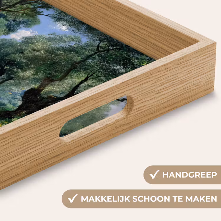Pad - Bomen - Schaduw - Dienblad Rechthoek middel -USP_HandgreepNL