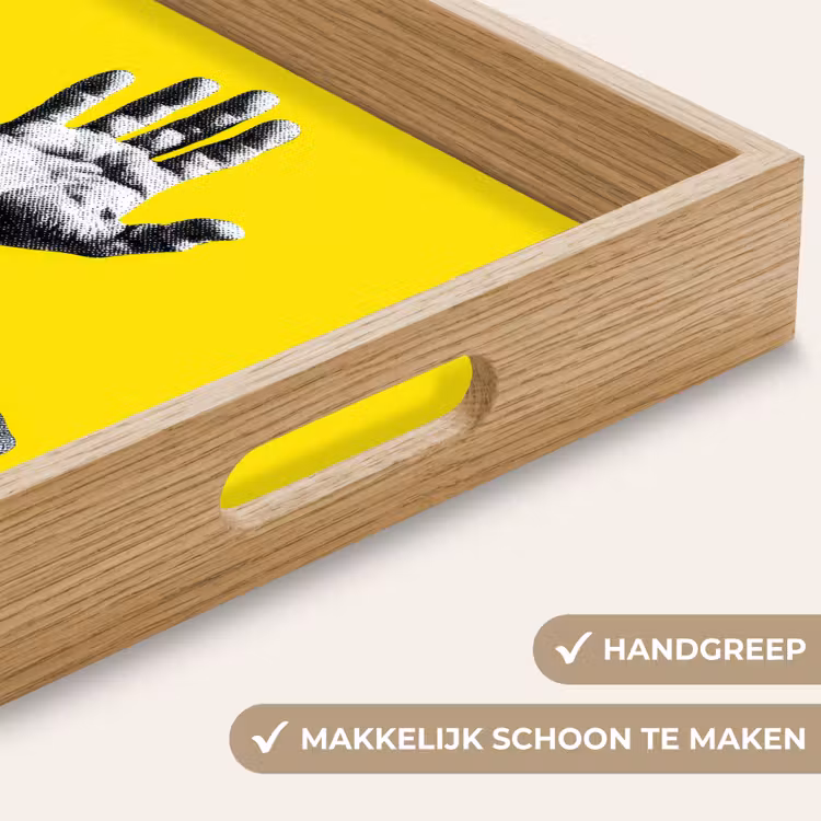 Pak - Hand - Geel Dienblad Rechthoek middel -USP_HandgreepNL