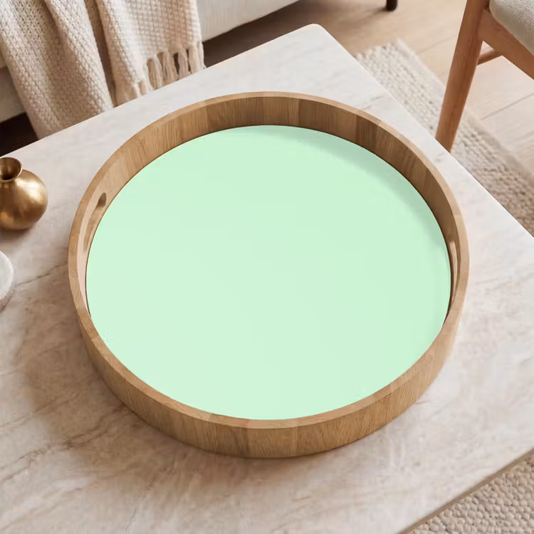 Pale - Mint - Groen Dienblad Rond middel 914 -sfeer1