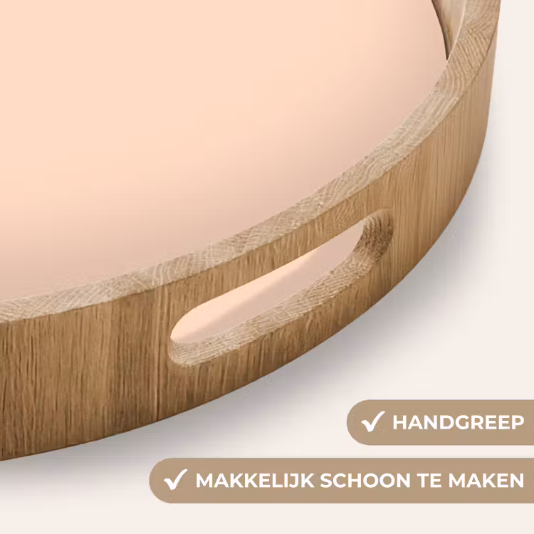 Pale - Peach - Nude Dienblad Rond middel 914 -USP_HandgreepNL