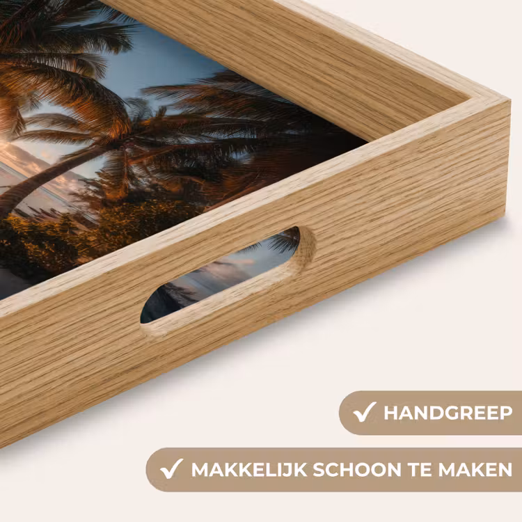 Palmbomen - Hangmat - Strand - Zonsondergang Dienblad Rechthoek middel -USP_HandgreepNL