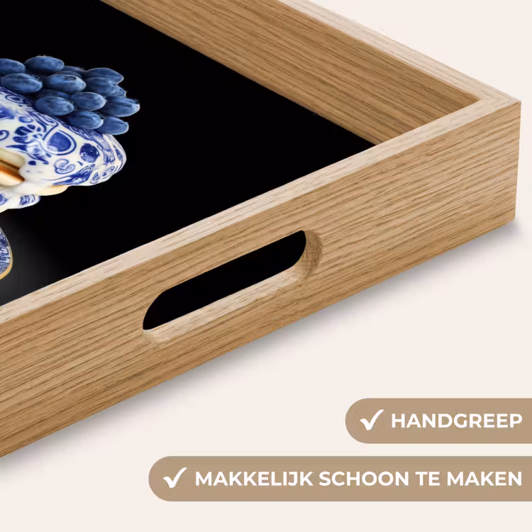 Pannenkoeken - Blauwe Bessen - Bord Dienblad Rechthoek middel -USP_HandgreepNL