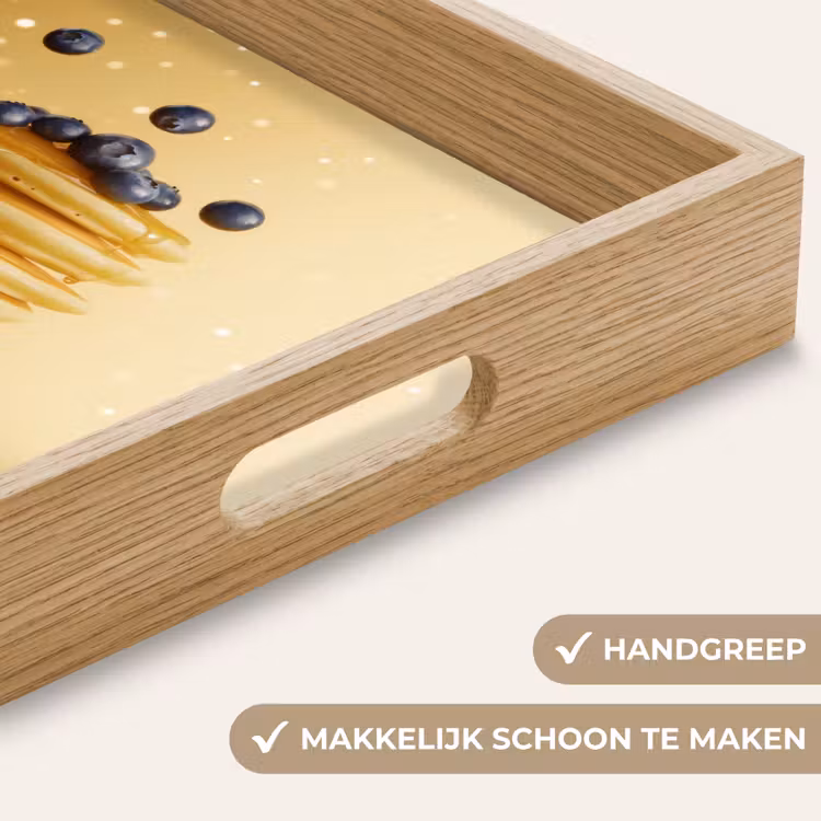 Pannenkoeken - Eten - Honing - Geel Dienblad Rechthoek middel -USP_HandgreepNL