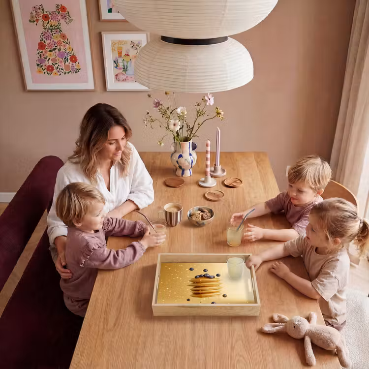 Pannenkoeken - Eten - Honing - Geel Dienblad Rechthoek middel -sfeer4
