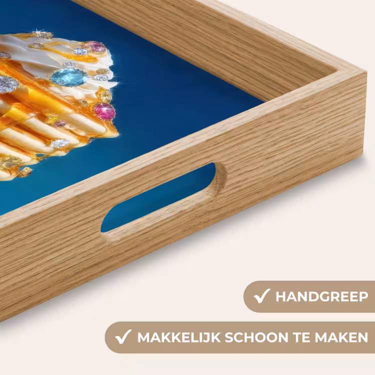Pannenkoeken - Steentjes - Glitter - Slagroom Dienblad Rechthoek middel -USP_HandgreepNL