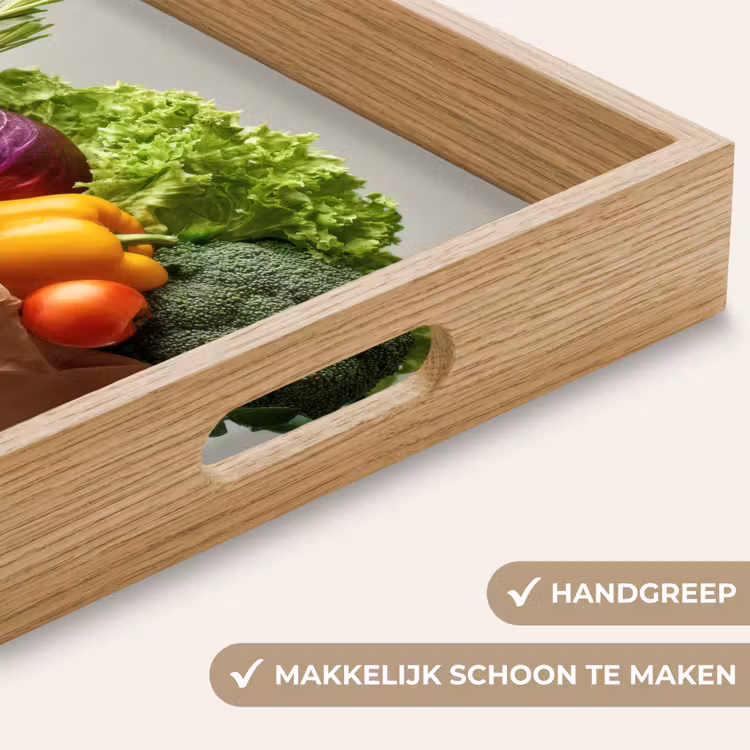 Papieren - Boodschappen - Groente - Kleurrijk Dienblad Rechthoek middel -USP_HandgreepNL