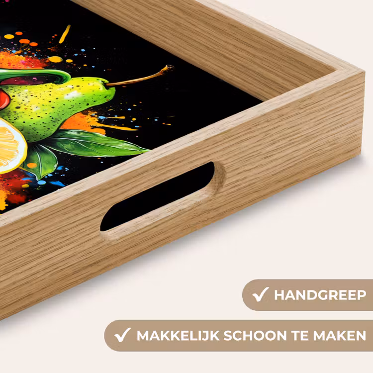 Paprika - Peer - Citroen - Graffiti - Verf - Abstract Dienblad Rechthoek middel -USP_HandgreepNL