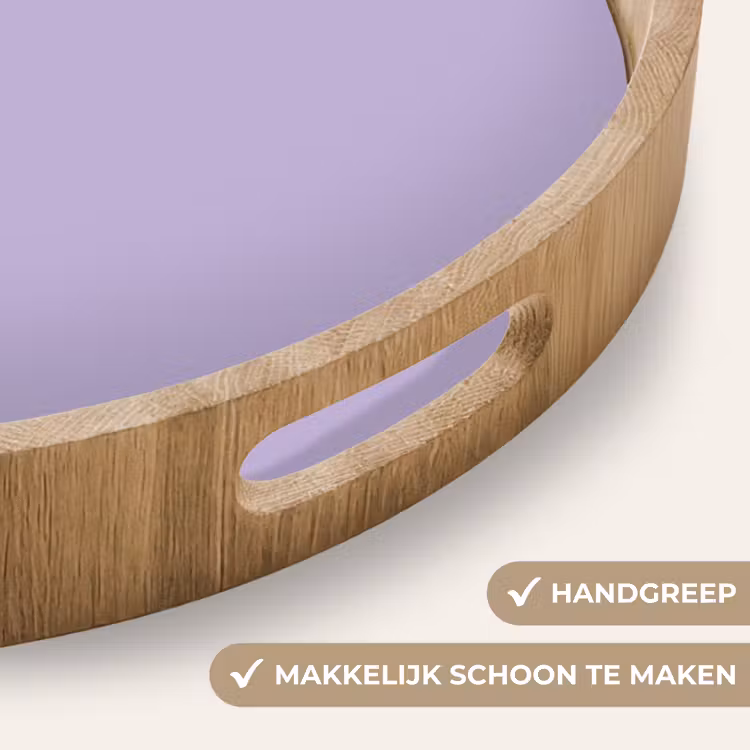 Pastel - Lilac - Paars Dienblad Rond middel 914 -USP_HandgreepNL