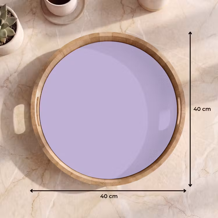 Pastel - Lilac - Paars Dienblad Rond middel 914 -USP_Formaat