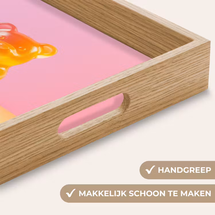 Pastel - Snoep Dienblad Rechthoek middel -USP_HandgreepNL