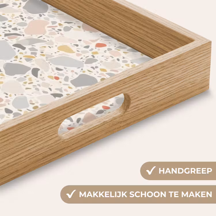 Patronen - Licht - Terrazzo - Decoratie Dienblad Rechthoek middel -USP_HandgreepNL