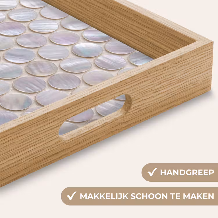 Patroon - Cirkels - Abstract - Modern - Wit Dienblad Rechthoek middel -USP_HandgreepNL
