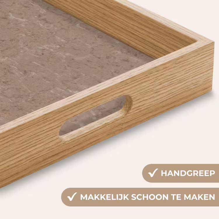 Patroon - Kalksteen - Beige Dienblad Rechthoek middel 911 -USP_HandgreepNL