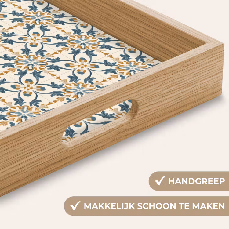 Patroon - Klassiek - Kleurrijk Dienblad Rechthoek middel 911 -USP_HandgreepNL