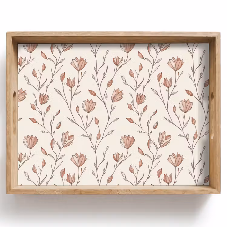 Patroon - Klassiek - Roze Dienblad Rechthoek middel 911 -z3d_shopping