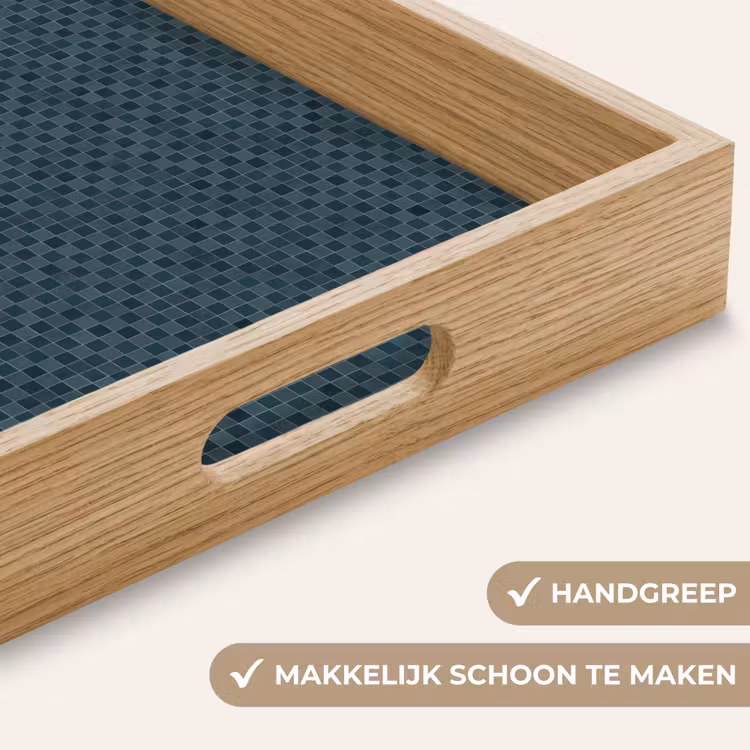 Patroon - Mozaïek - Groen Dienblad Rechthoek middel 911 -USP_HandgreepNL