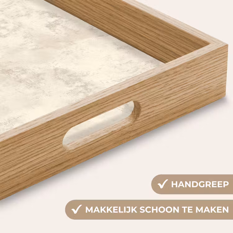 Patroon - Organisch - Beige Dienblad Rechthoek middel 911 -USP_HandgreepNL