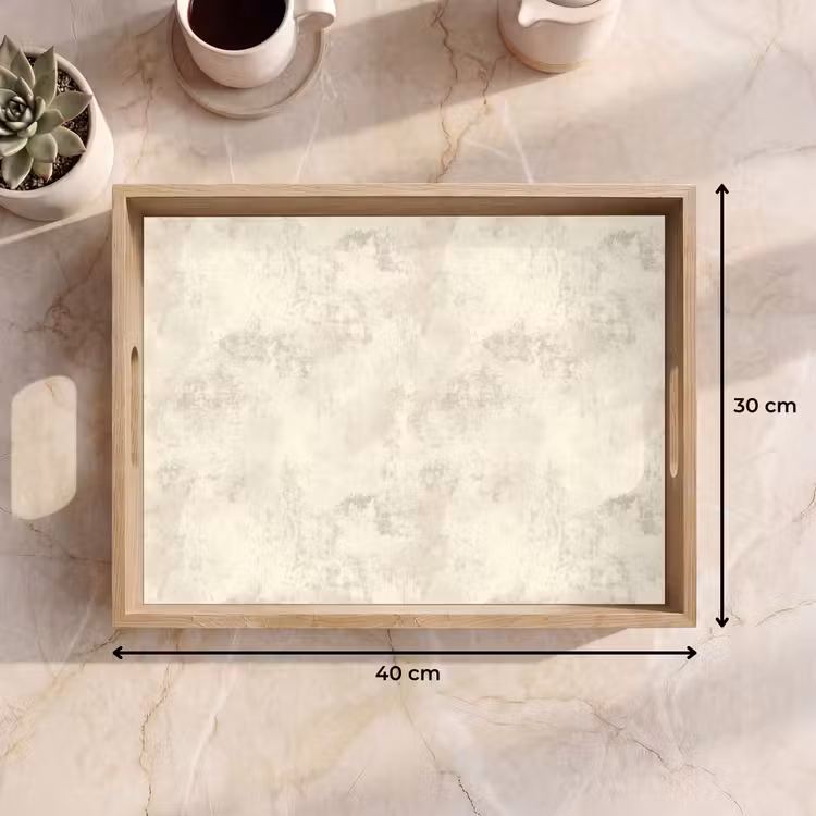 Patroon - Organisch - Beige Dienblad Rechthoek middel 911 -USP_Formaat