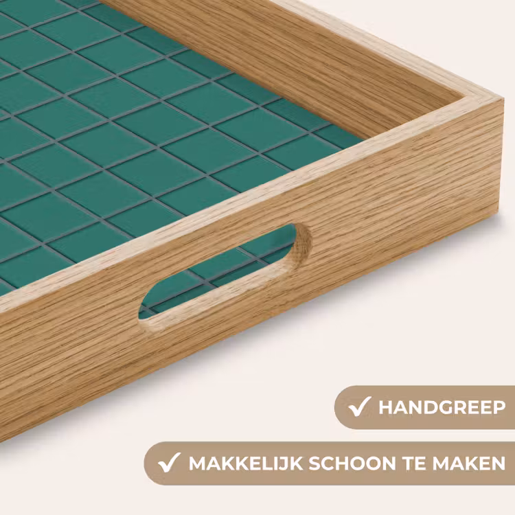 Patroon - Patroon - Smaragd Dienblad Rechthoek middel 911 -USP_HandgreepNL
