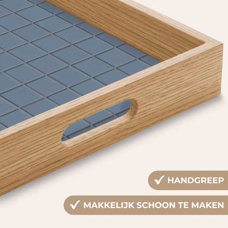 Patroon - Tegel - Blauwgrijs Dienblad Rechthoek middel 911 -USP_HandgreepNL