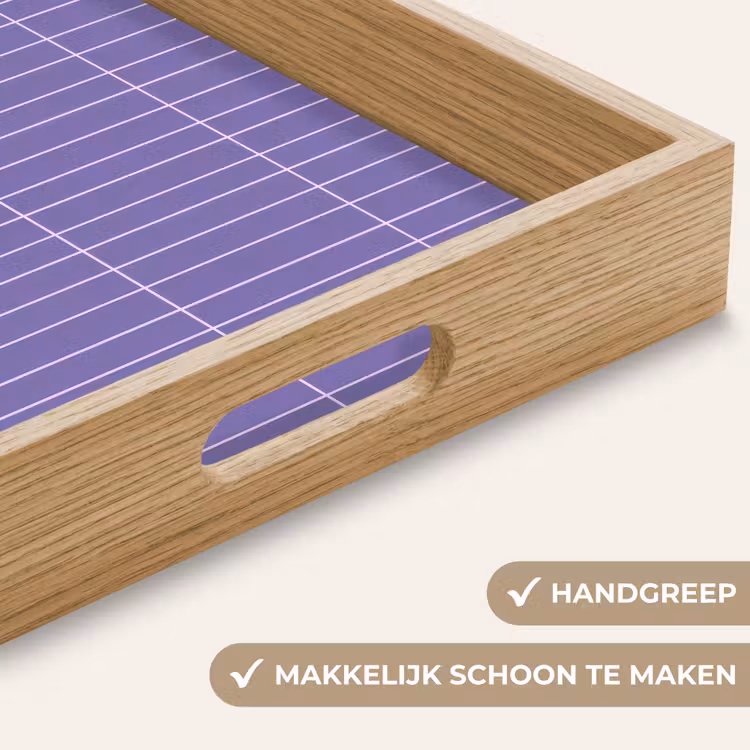 Patroon - Tegel - Lila Dienblad Rechthoek middel 911 -USP_HandgreepNL