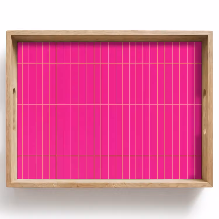 Patroon - Tegel - Magenta - Roze Dienblad Rechthoek middel 911 -z3d_shopping