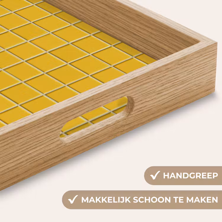 Patroon - Tegel - Okergeel Dienblad Rechthoek middel 911 -USP_HandgreepNL