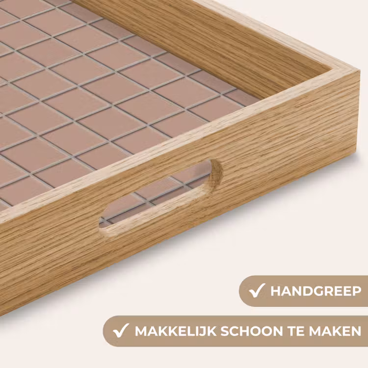 Patroon - Tegel - Oudroze Dienblad Rechthoek middel 911 -USP_HandgreepNL