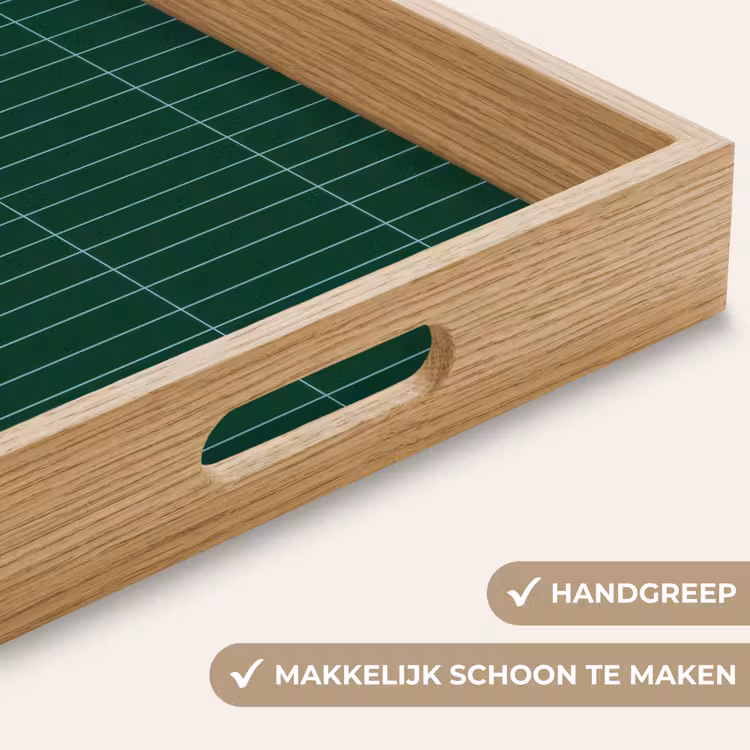 Patroon - Tegels - Donkergroen Dienblad Rechthoek middel 911 -USP_HandgreepNL