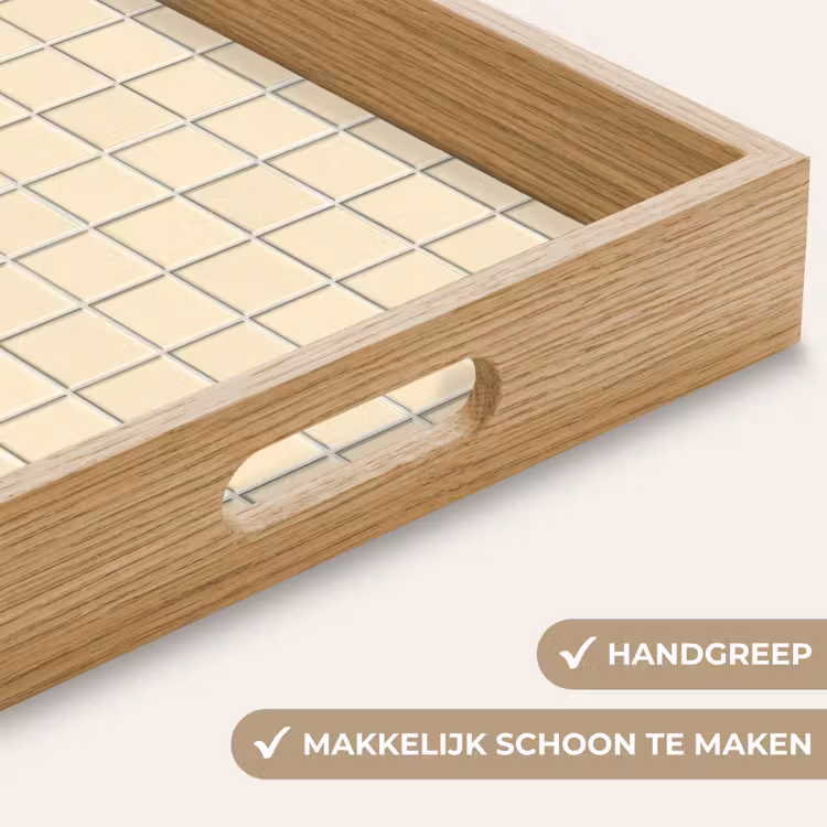 Patroon - Tegels - Gebroken - Wit Dienblad Rechthoek middel 911 -USP_HandgreepNL