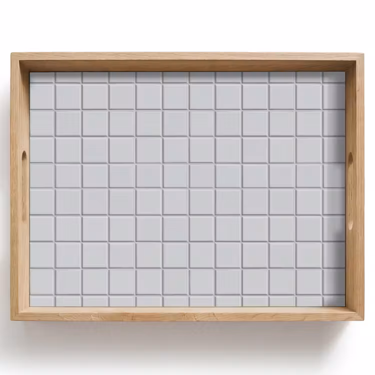 Patroon - Tegels - Licht - Grijs Dienblad Rechthoek middel 911 -z3d_shopping