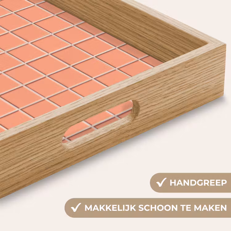 Patroon - Tegels - Perzik Dienblad Rechthoek middel 911 -USP_HandgreepNL