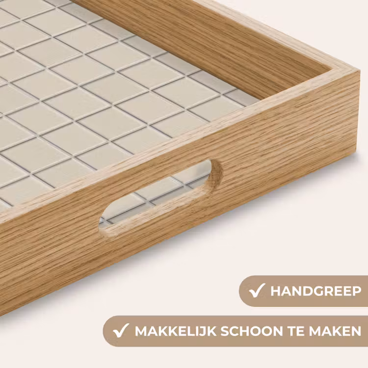 Patroon - Tegels - Taupe Dienblad Rechthoek middel 911 -USP_HandgreepNL
