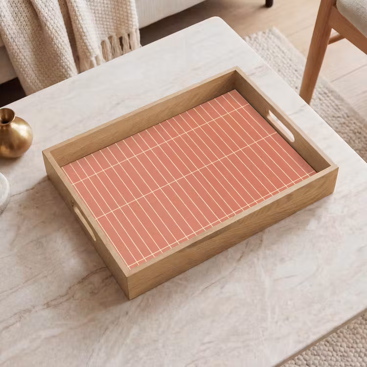 Patroon - Tegels - Terracotta Dienblad Rechthoek middel 911 -sfeer1