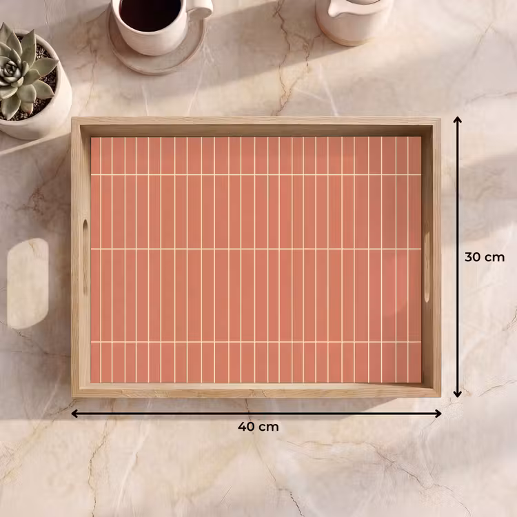 Patroon - Tegels - Terracotta Dienblad Rechthoek middel 911 -USP_Formaat