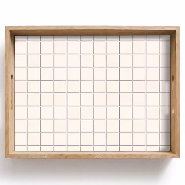Patroon - Tegels - Wit Dienblad Rechthoek middel 911 -z3d_shopping