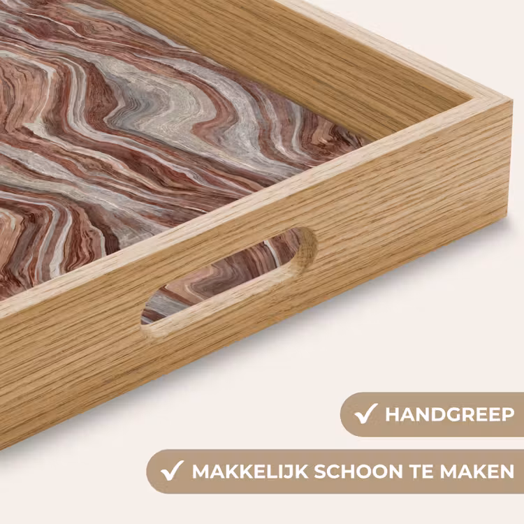 Patroon - Zandsteen - Travertijn Dienblad Rechthoek middel 911 -USP_HandgreepNL